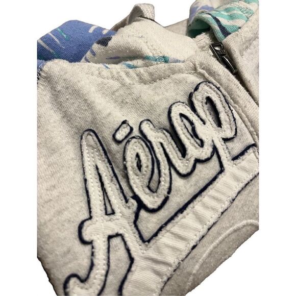 Aéropostale Tropical Print Zip-Up Hoodie Sweatshirt Junior’s Medium - Picture 5 of 5